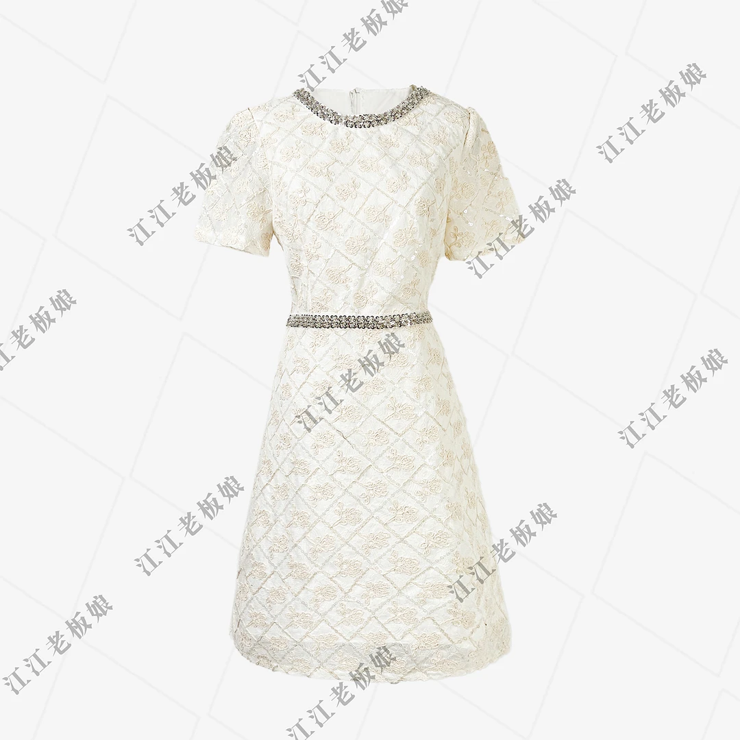 【有才专属】法式重工设计感轻奢修身连衣裙2025新款名媛风W2521734