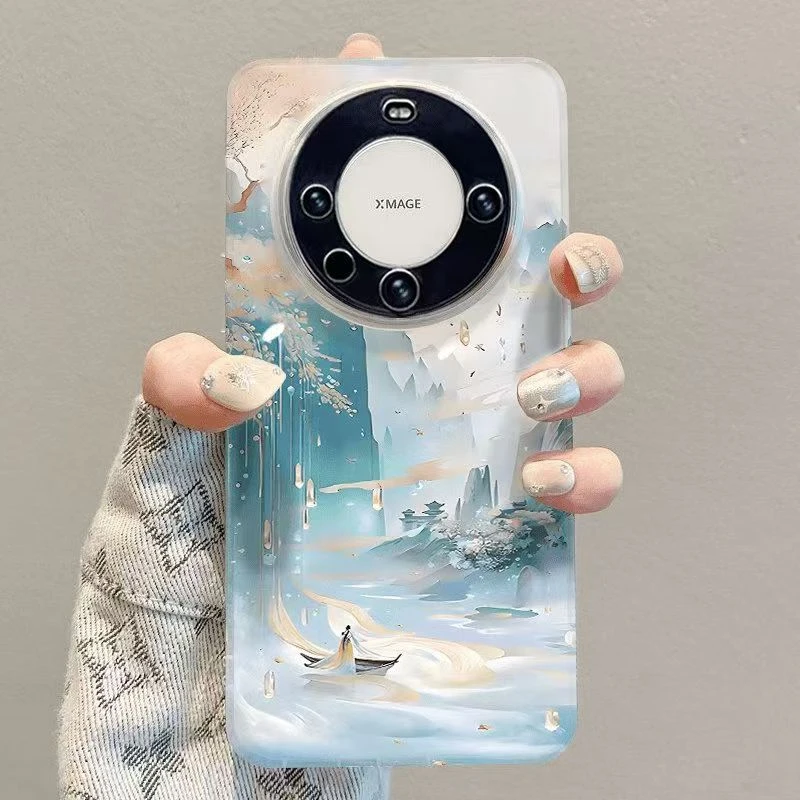 高山流水适用苹果13手机壳iphone16pro/15/14/12小米vivo华为oppo