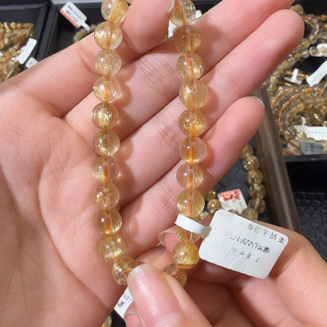 发晶未镶嵌手链天然金发晶