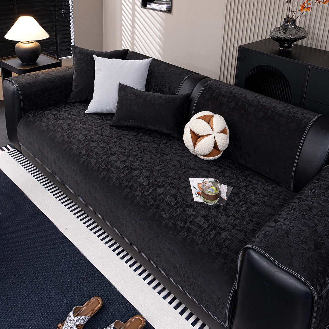 轻奢高级感沙发垫2025新款皮沙发专用防水坐垫一片式万能沙发盖布