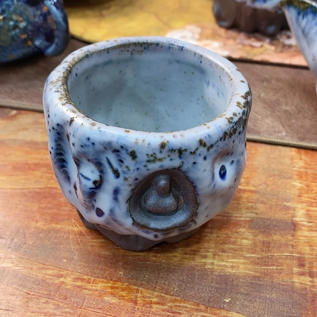 粗陶志野柴烧茶器