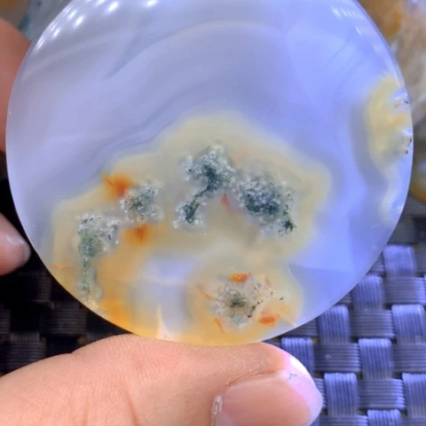 玛瑙/玉髓颈饰合金点****6