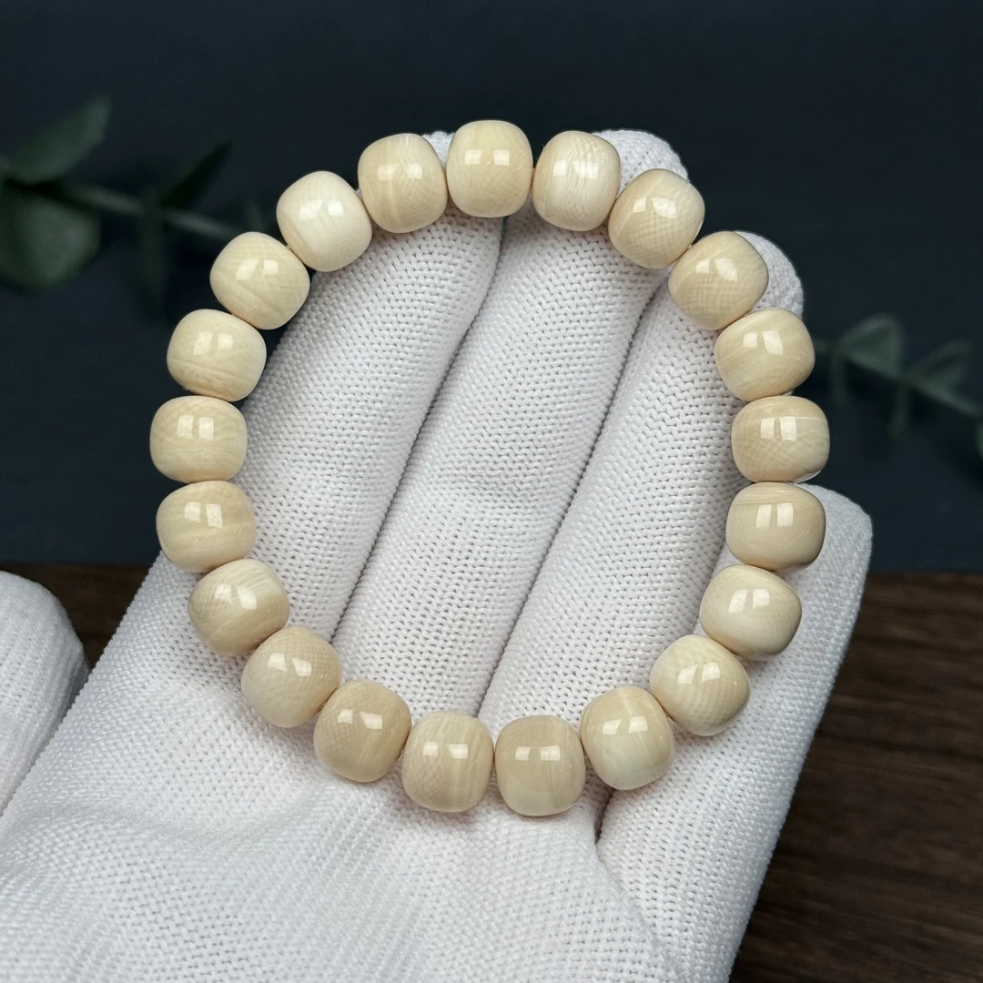 Q34-92天然猛犸牙 老型单圈10*8.7mm支持复检假一罚十