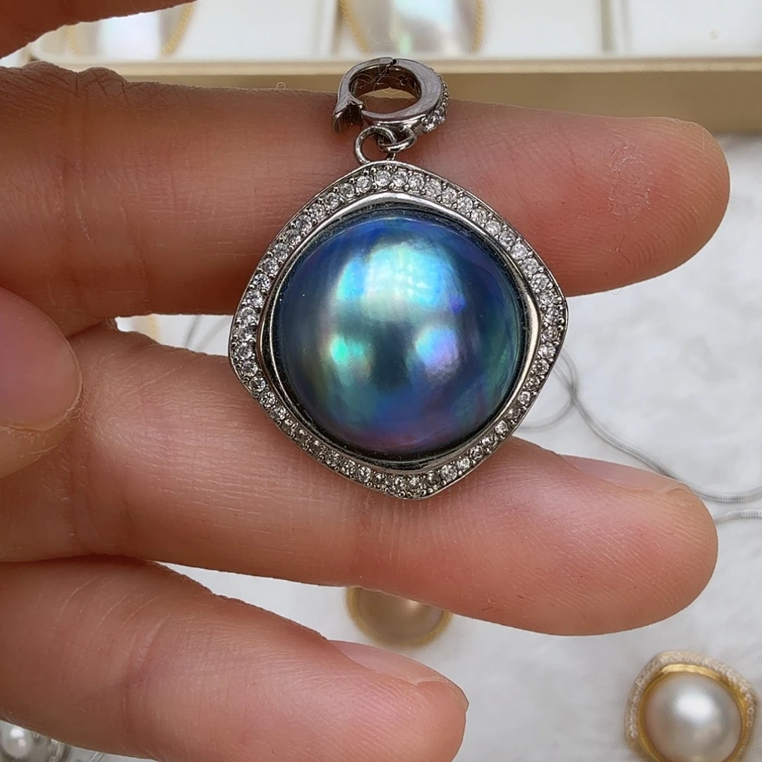 拼合珍珠（马贝珠）未镶嵌颈饰