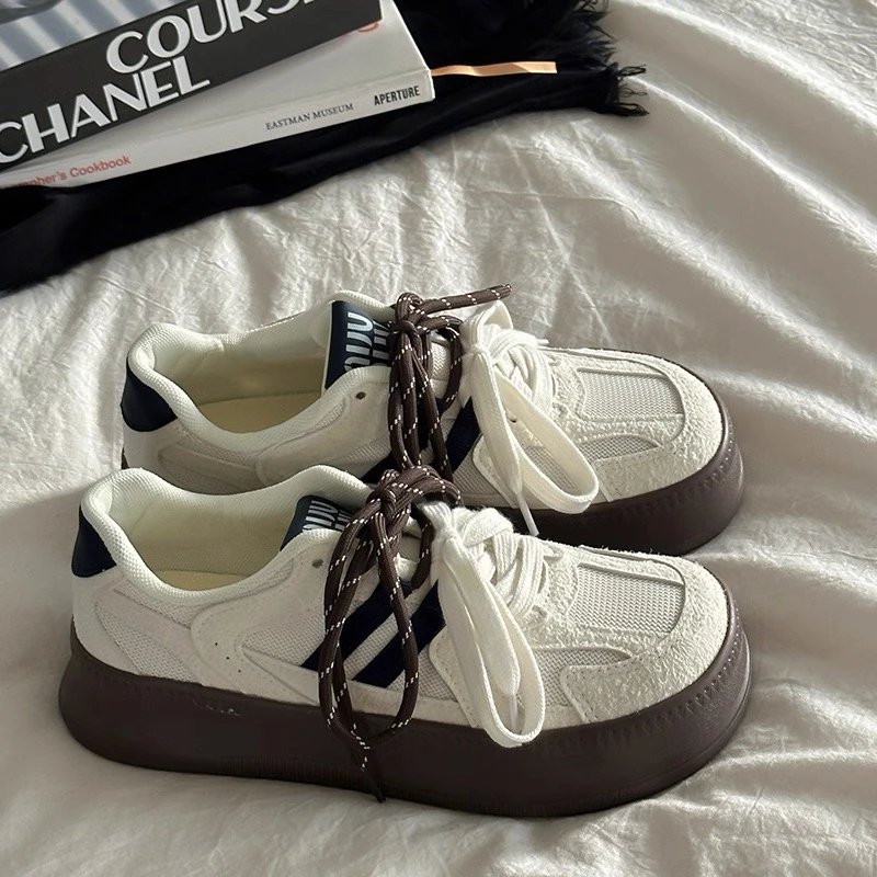 1206芒果头小众设计感chic透气百搭2025夏季新款休闲复古德训板鞋