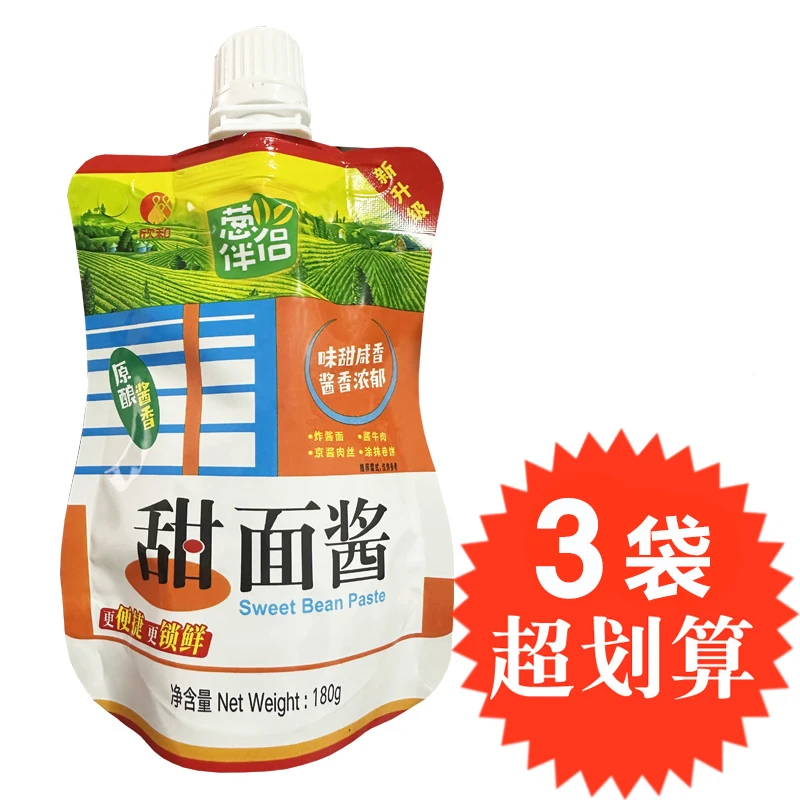 葱伴侣甜面酱180g装家用杂粮煎饼烤鸭蘸酱手抓饼炸酱面酱