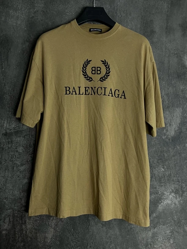 全新未使用 Balenciaga/巴黎世家 S码*1/卡其色麦穗短袖/04026