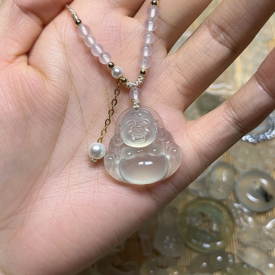 岫玉未镶嵌颈饰吊坠