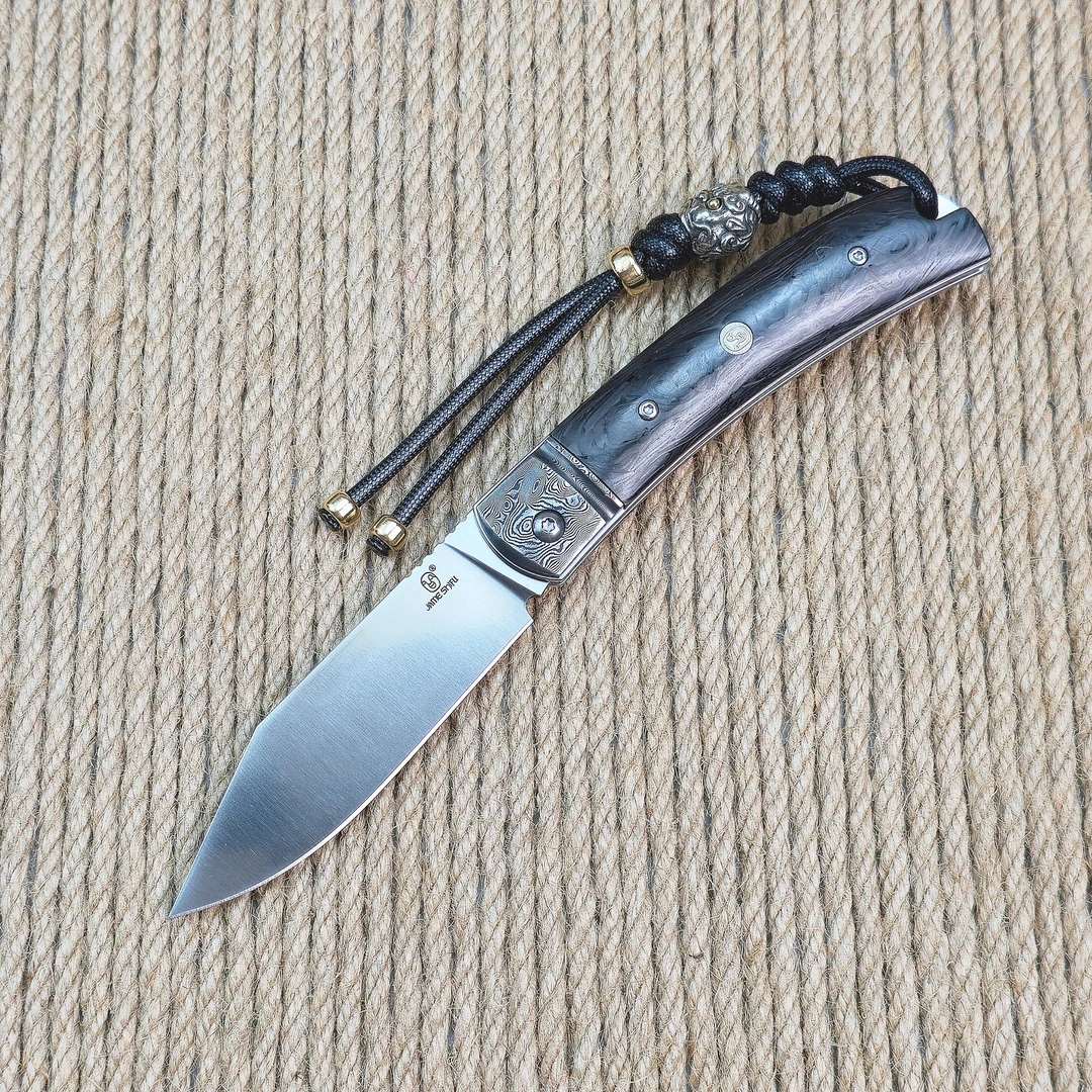 简师傅天狼水果刀M390粉末钢刃锋利刀手工多功能削皮刀野营切肉刀