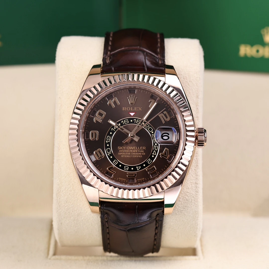 95新 Rolex/劳力士 326135-0001棕色巧克力盘 自动机械2017年保卡
