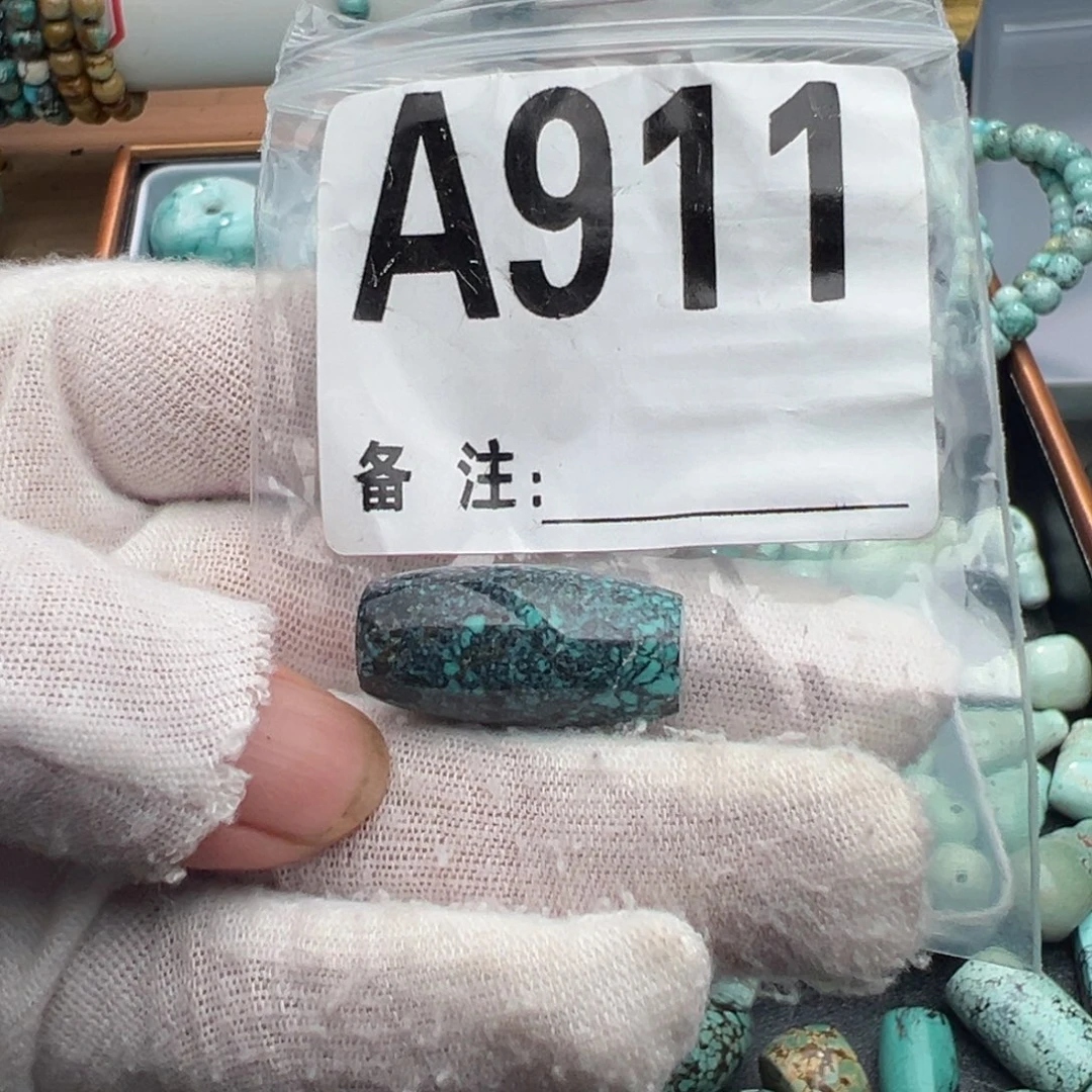 未镶嵌绿松石12乌兰花桶珠