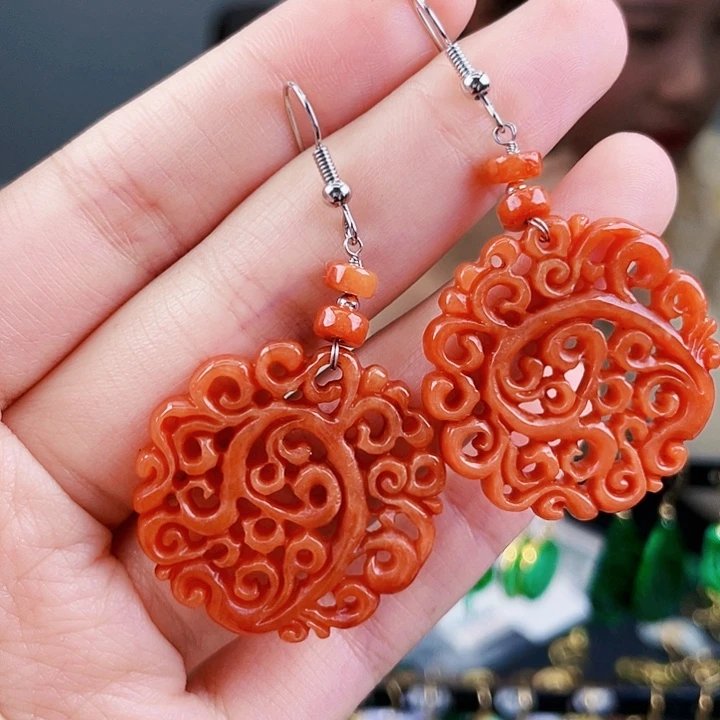 翡翠耳饰未镶嵌饰品