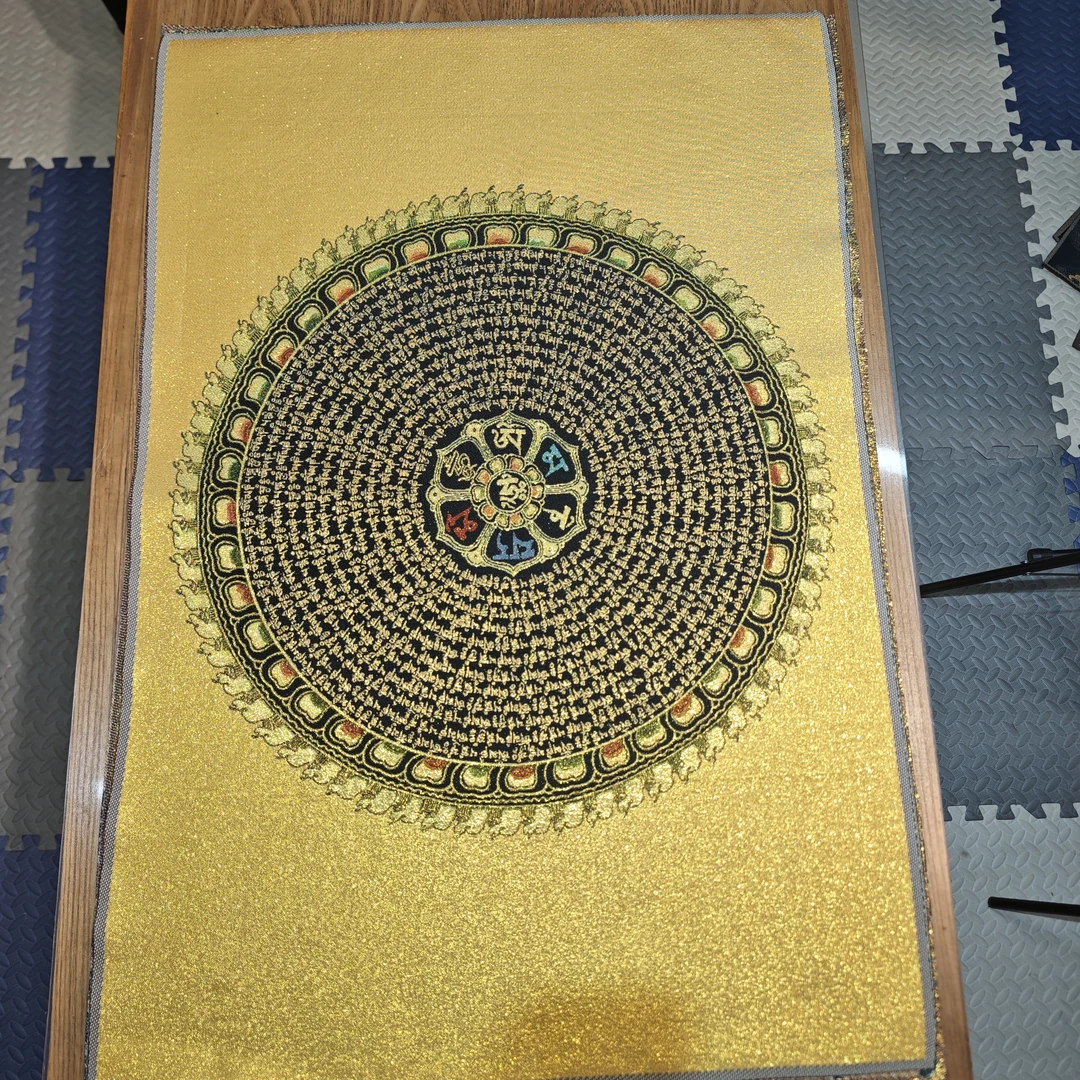 刺绣六字箴言装饰画办公室玄关茶室书房客厅背景墙挂画