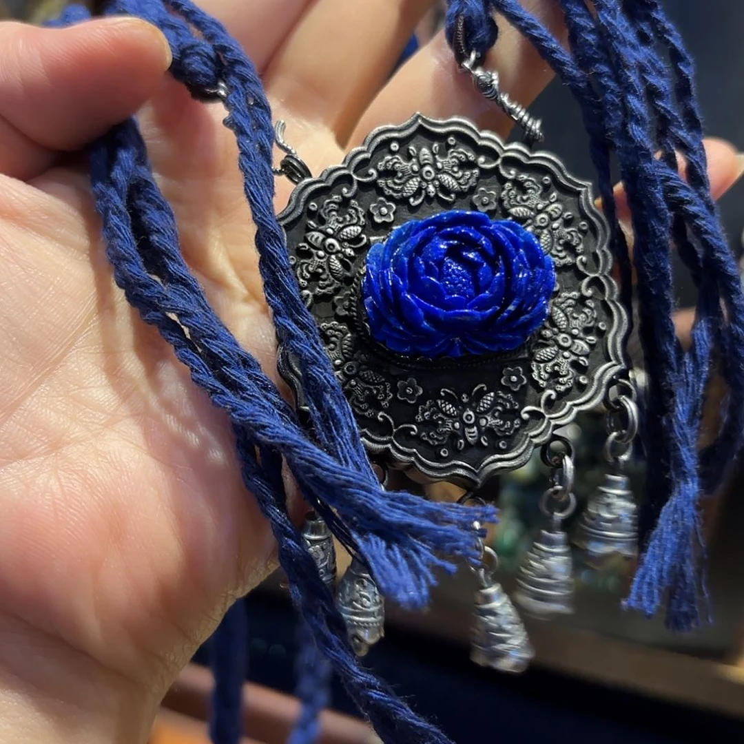 青金石颈饰未镶嵌原创