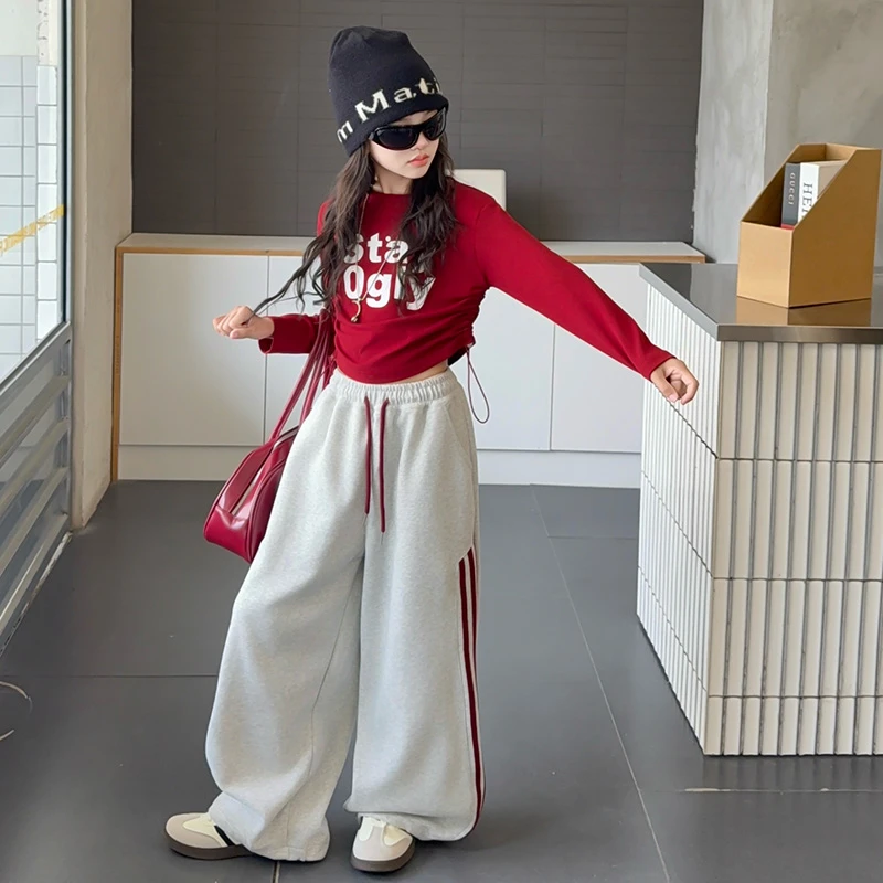 简约潮牌店铺儿童服装2025年新款衣服女童装秋装套装6-12岁高级感