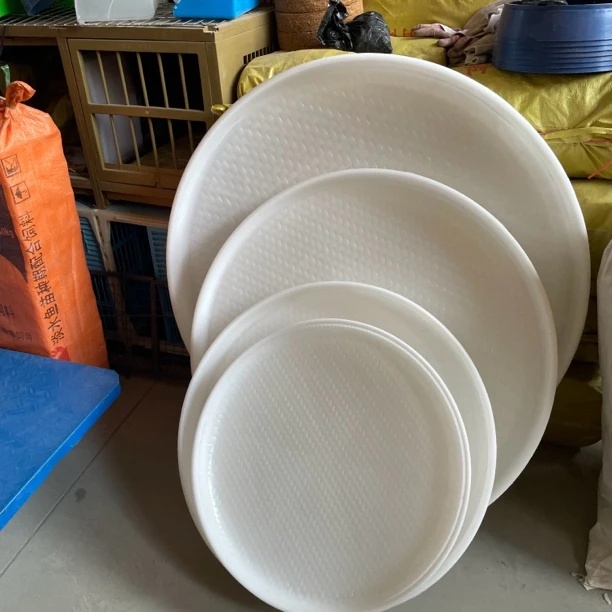 塑料鸽子食盘圆形食盘鸽舍喂食盘结实耐用易清洗鸽子用品用具