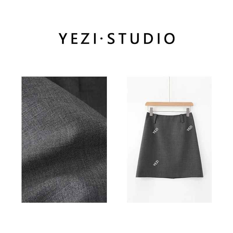 【实-用-主-义】格雷系百搭高比例羊毛松弛短半裙25133005