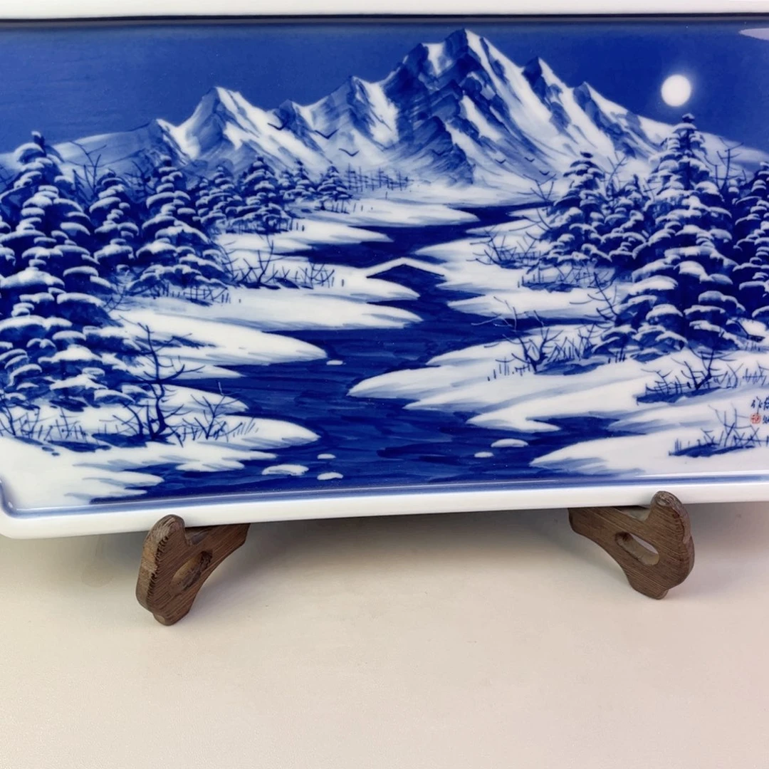 包***王微瑕福利青花雪景