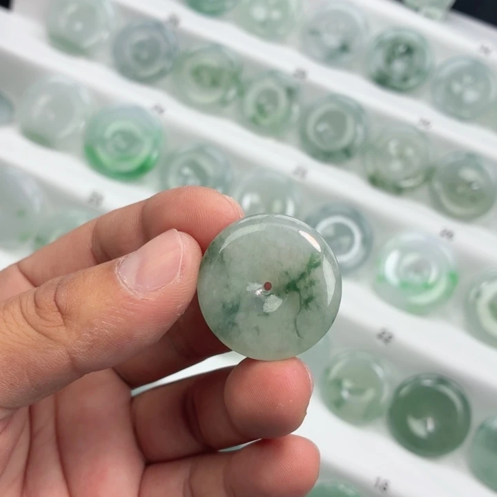 翡翠未镶嵌颈饰缅甸天然A货翡翠29.5-6.0