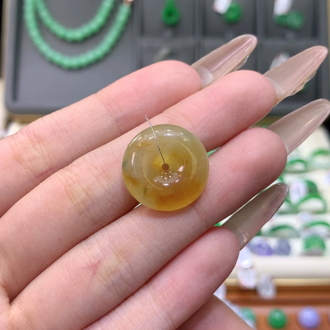 翡翠戒指未镶嵌平安扣