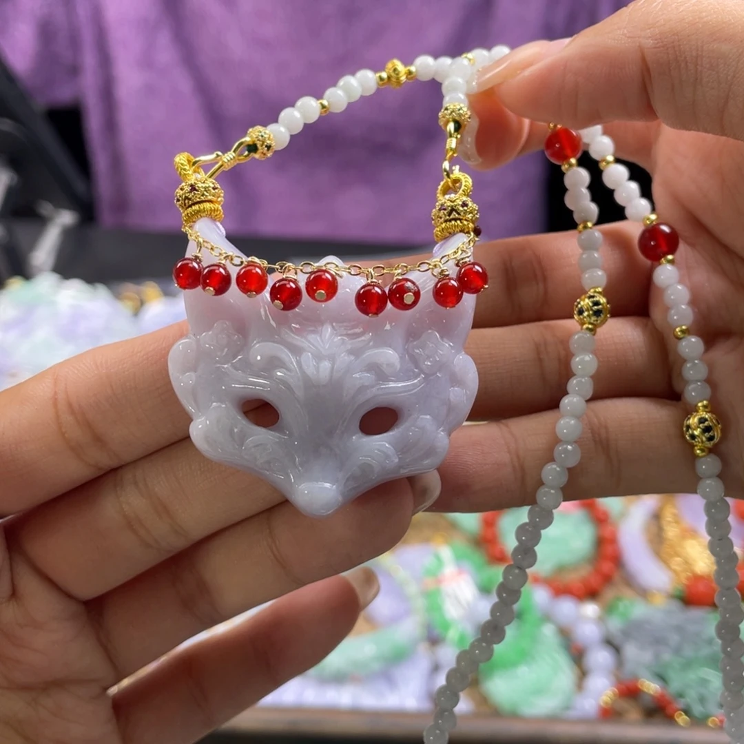 翡翠未镶嵌颈饰代编织