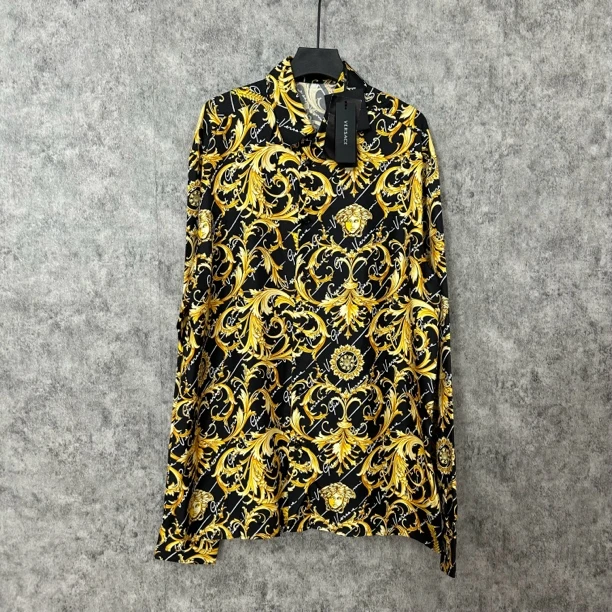 未使用 VERSACE/范思哲 范思哲黑金配色长袖衬衫