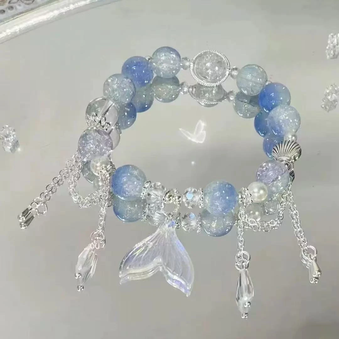 合金亚克力手链 【直播拆】新中式琉璃DIY手串少女心饰品手链