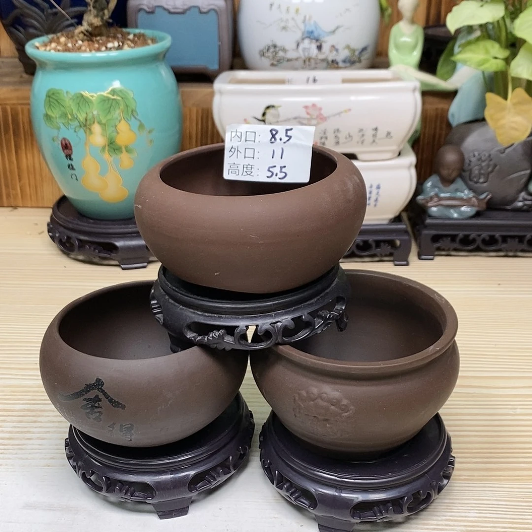 紫砂陶瓷花盆浮力