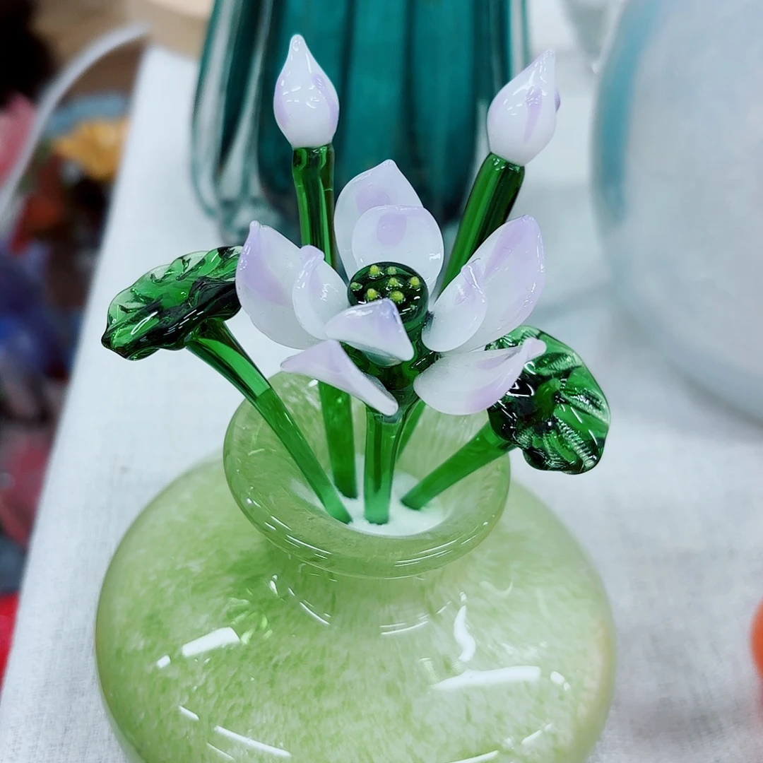 安妮琉璃花瓶花艺术品