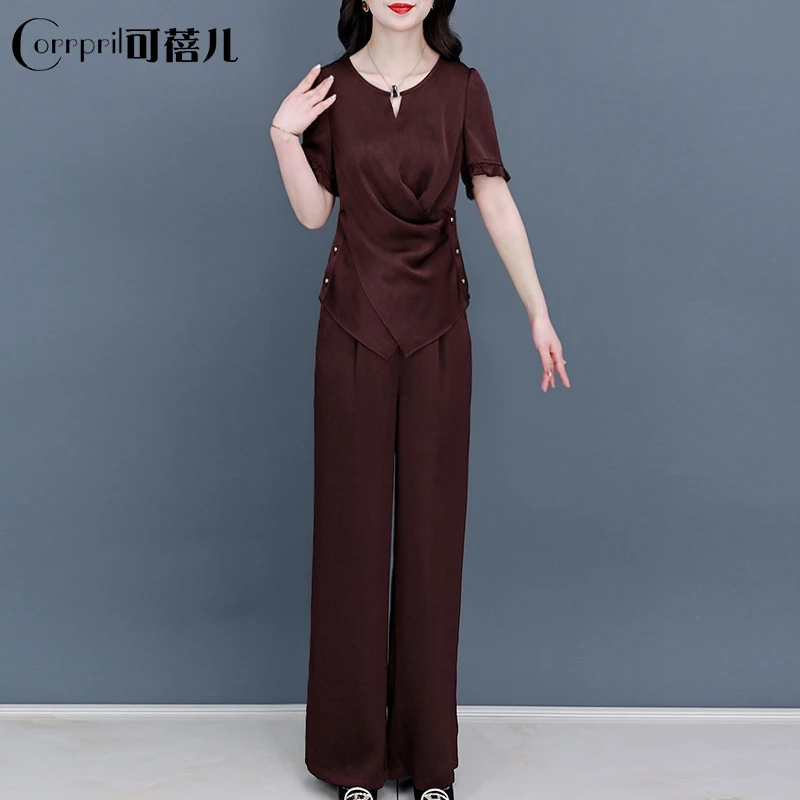 【可蓓儿】品牌职业显瘦套装女夏季2025新款时尚洋气休闲气质两件套
