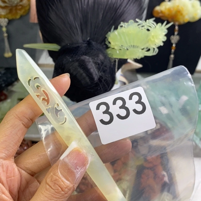 【闪购商品】岫玉发饰未镶嵌大*瑶