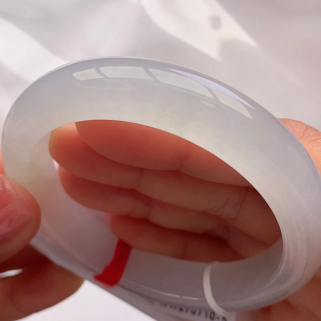 未镶嵌手镯翡翠56-57圈口荧光乍现香槟色温柔浪漫4号