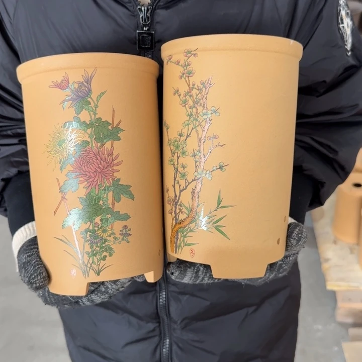 紫砂花盆 高度22口径14