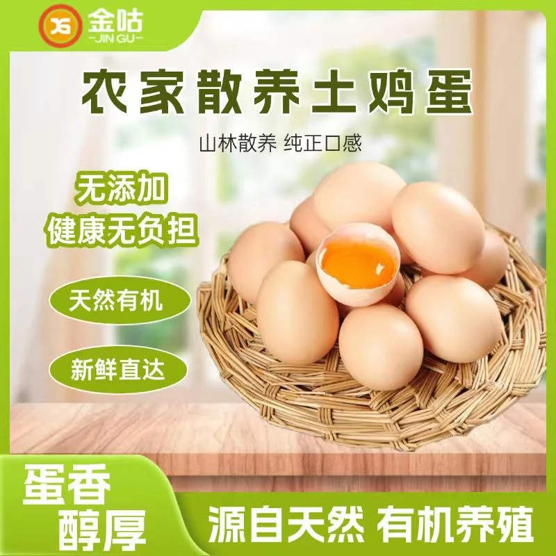 【五十枚竹林土鸡蛋】 单枚40-45克 营养丰富 农场直达
