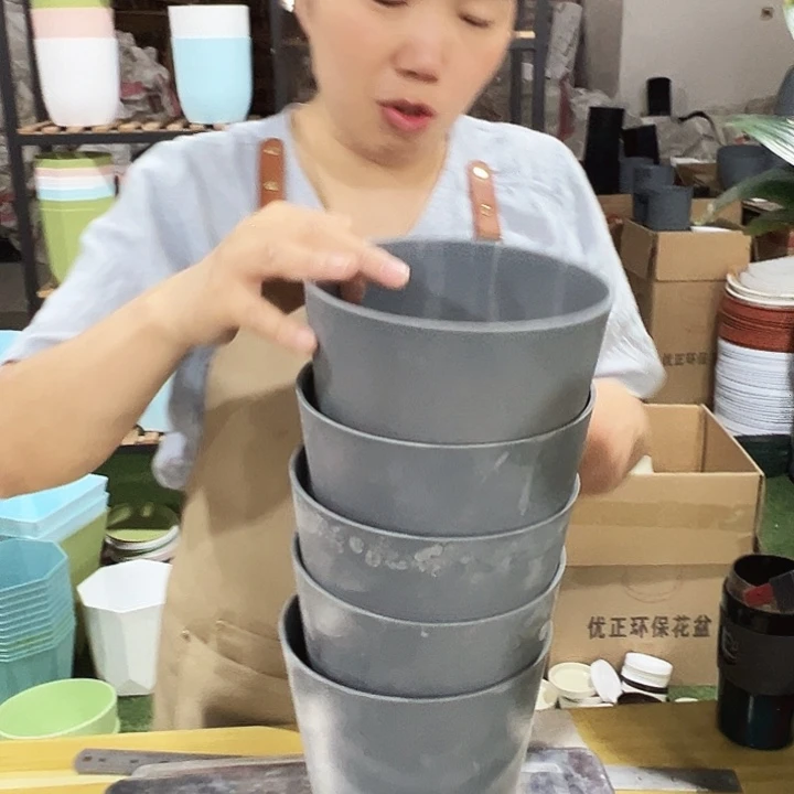 圆直一体153口15高15灰色带托5只