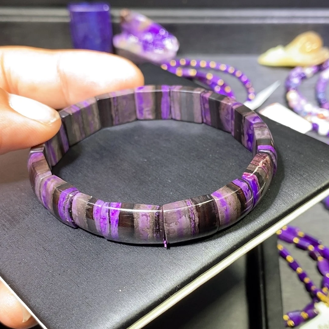 苏纪石（舒俱来）未镶嵌南非舒俱来皇家紫镯排