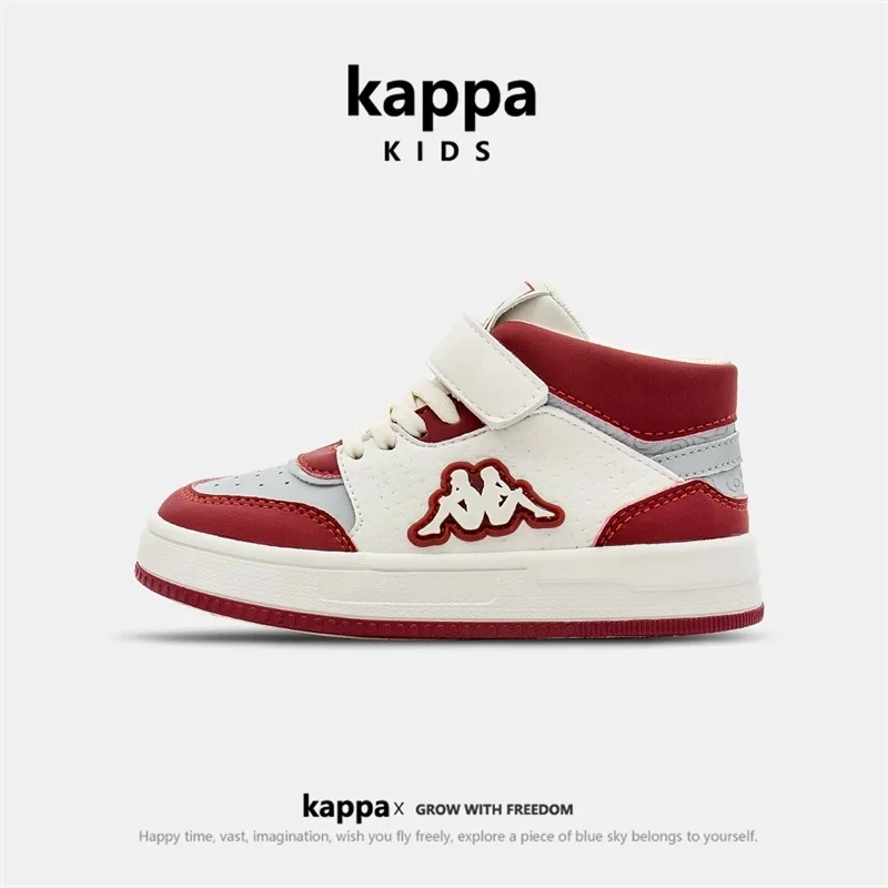 【蛇年新年款】Kappa kids2024春夏季新款保暖高帮男女童运动板鞋