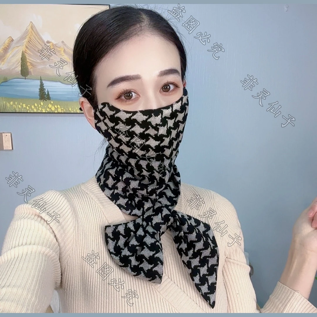 Y（长巾110厘米）2025新款女士护颈百搭时尚气质保暖围脖口罩套装