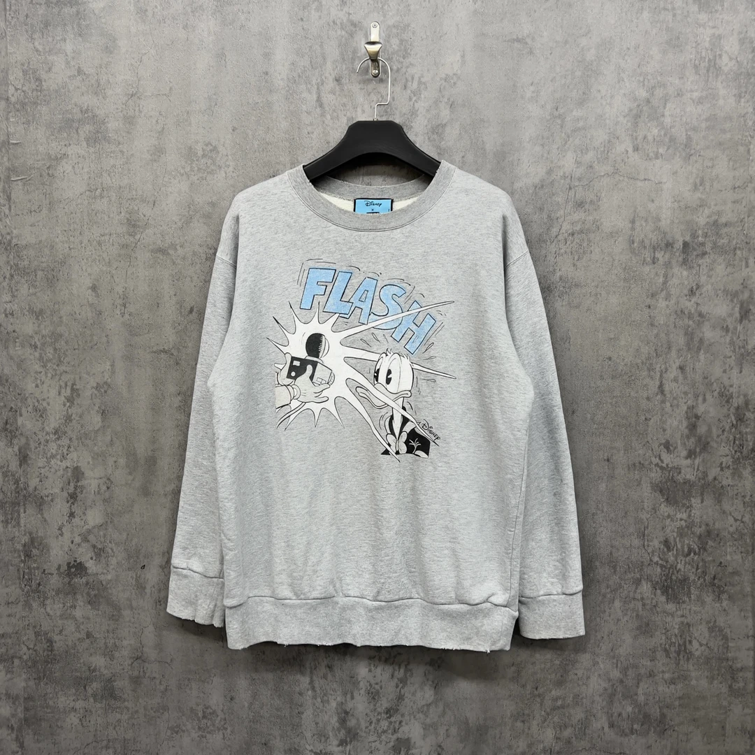 95新 GUCCI/古驰 做旧破坏Logo休闲卫衣/ZK239/M码/宽松