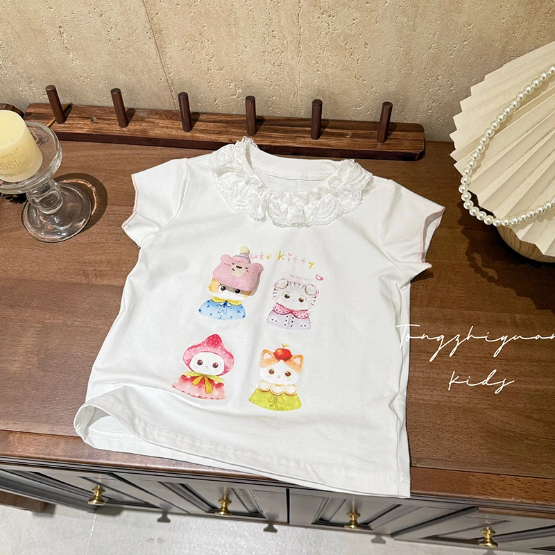 女童夏季新款时尚洋气短袖女宝宝休闲时尚品质童装短袖潮