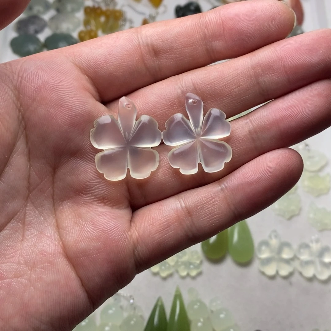 蛇纹石玉合金耳饰/颈饰