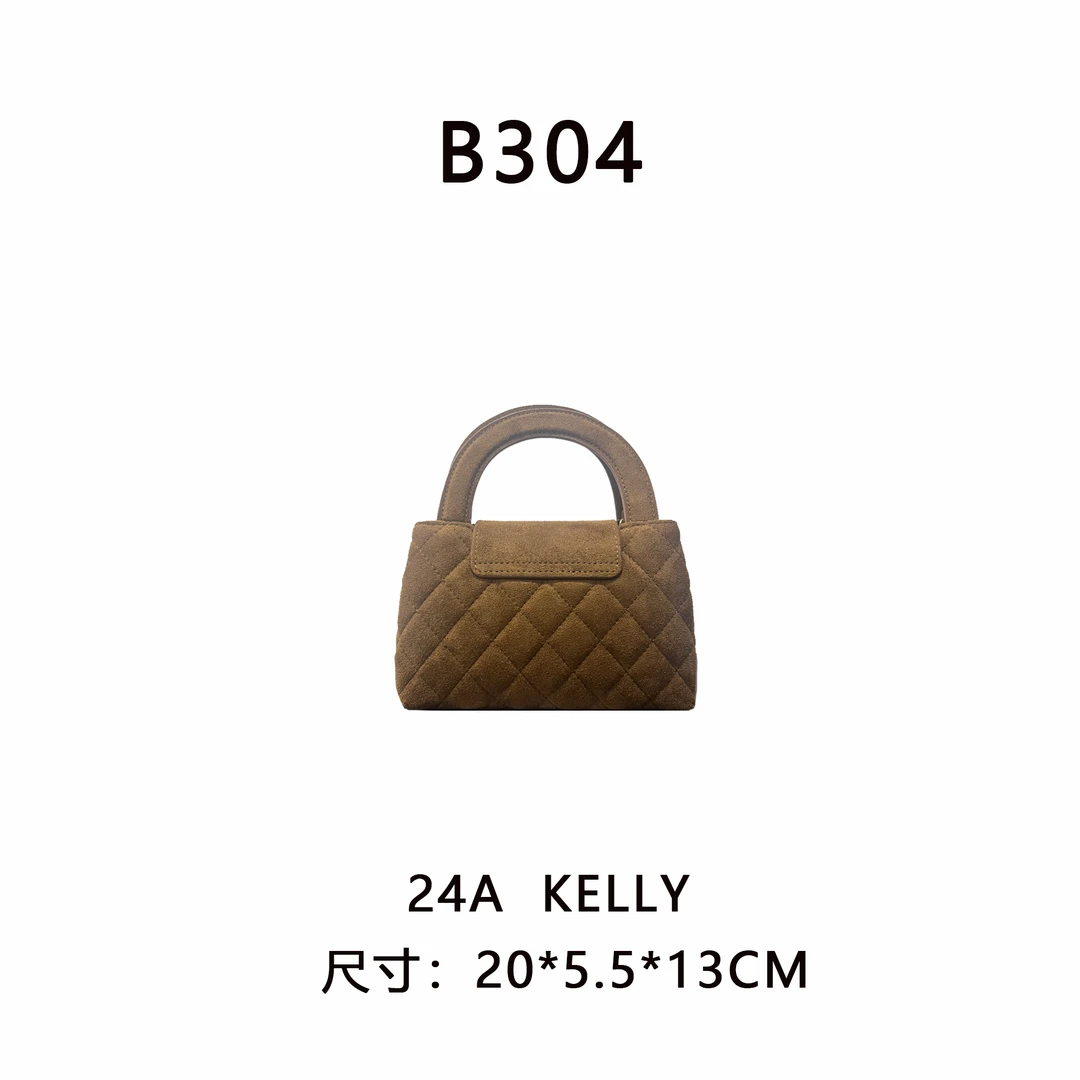 【B304】24A  KELLY（尺寸：20*5.5*13CM）新款女包板栗棕