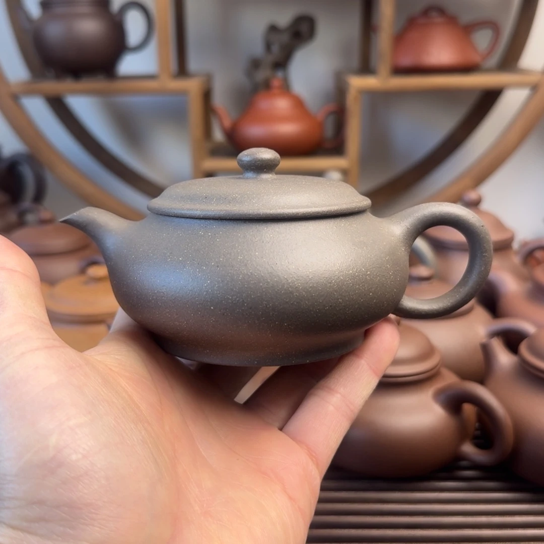 紫砂茶壶明炉200cc黄龙山青段