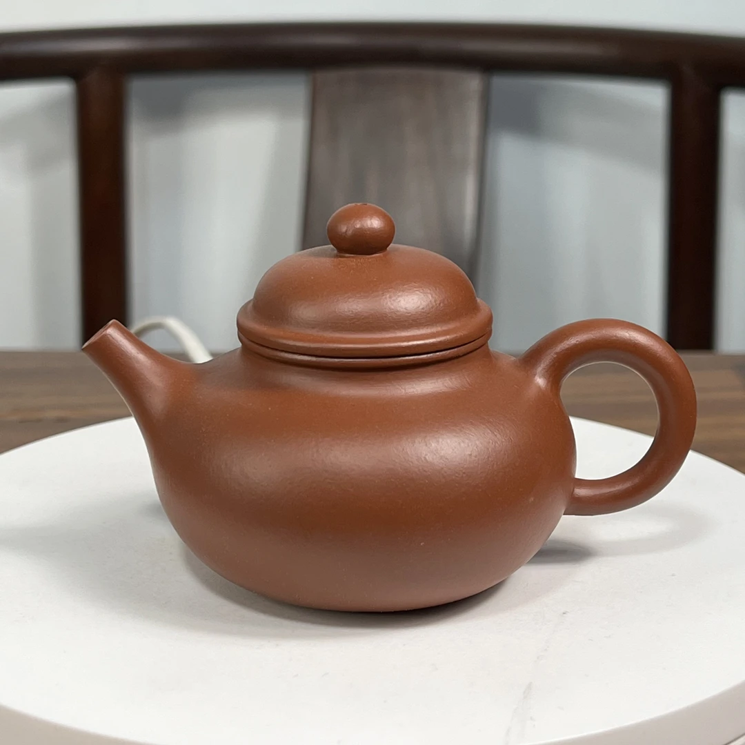 朱泥小品壶容天壶120毫升半手工 翟老师制 小可爱福利价