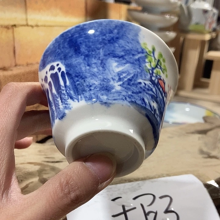 微瑕 景德镇手绘高温釉下彩