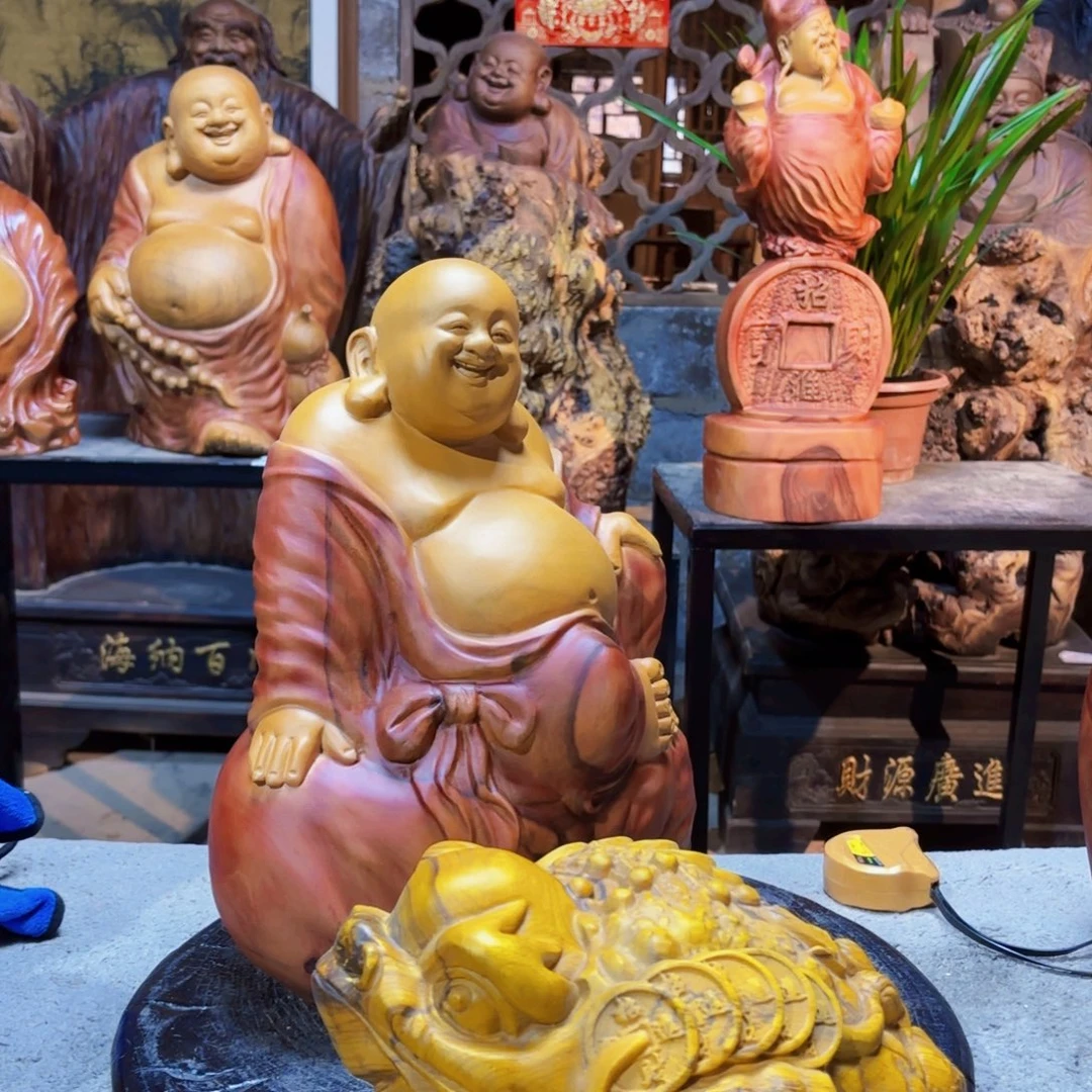 沙***勇香樟木金蟾一对香樟木