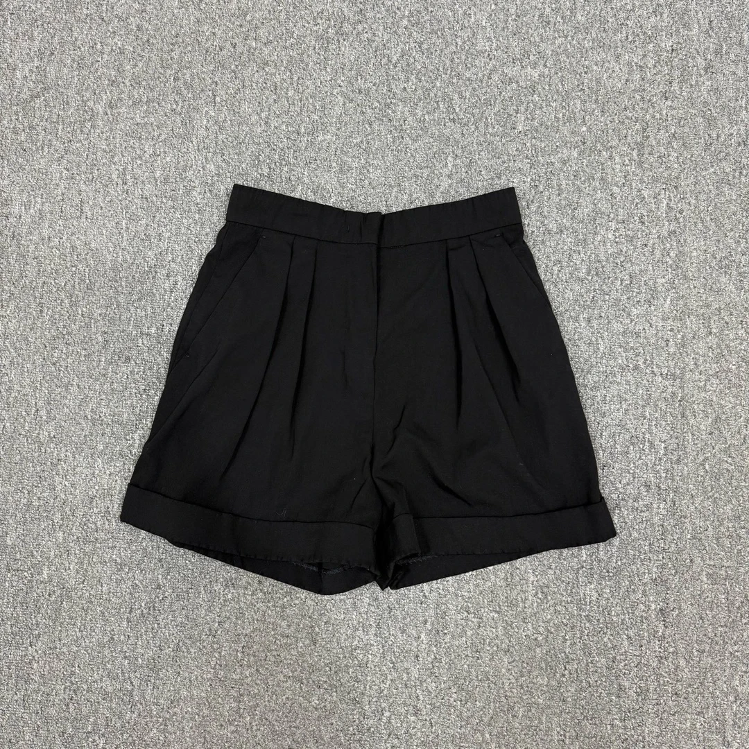 95新 MaxMara 17832095 nz MaxMara 黑色Bormida短裤 2码95新