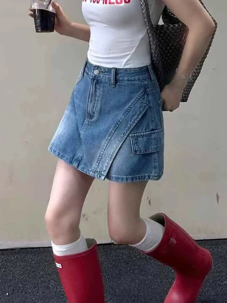 欧货不规则显瘦牛仔短裤88873