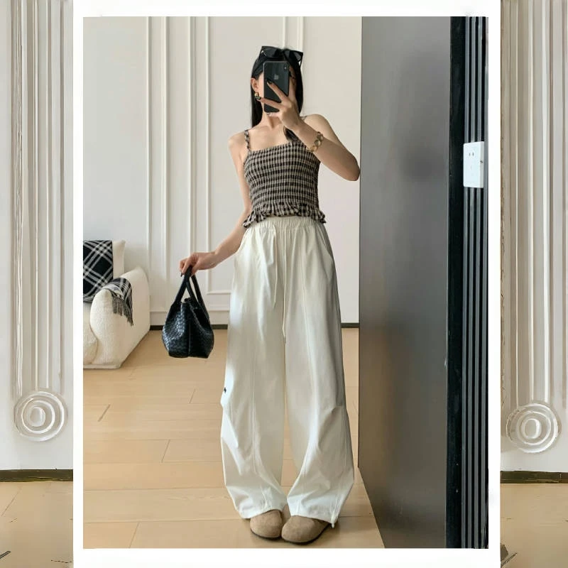 【空气裤】薄款休闲裤纸片裤子薄款夏季宽松刺绣流浪丹宁风1837