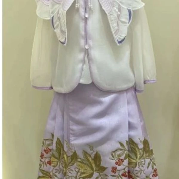 【2413紫色套装】儿童国风系列套装重工